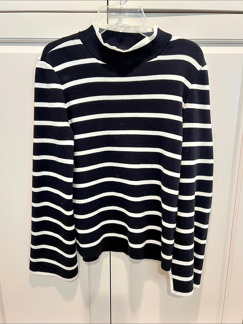 Halogen Striped Sweater in Black & White Size XS NWT 🆕 cotton